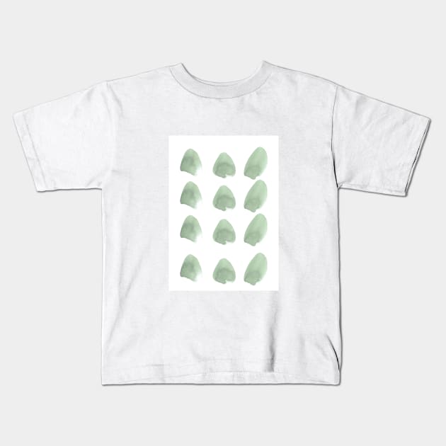 green brushes Kids T-Shirt by Aasiriartstudio